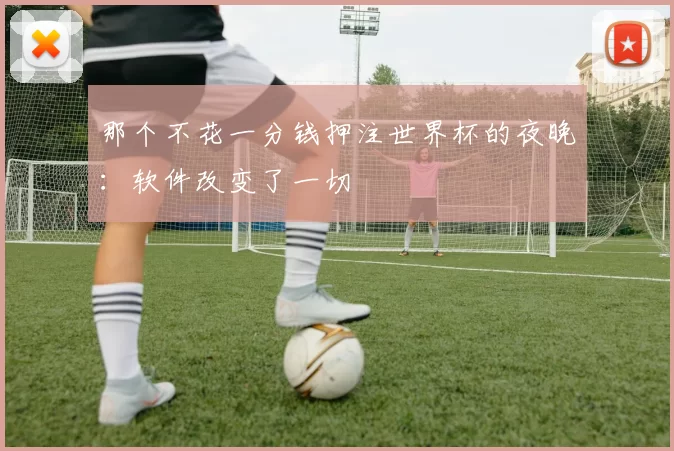那个不花一分钱押注世界杯的夜晚:软件改变了一切